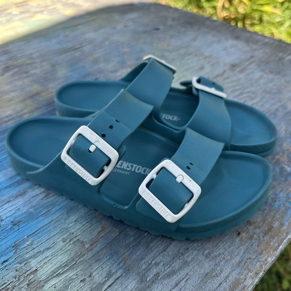 Birkenstock Plastic Turquoise Blue Women’s 6 - 6.5 / EU 37 Great Condition BP